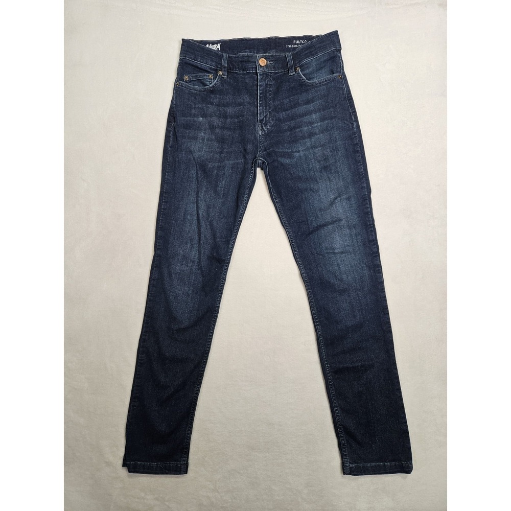 MUGSY Jeans Mens 31x30* Blue Fultons Slim Straight Dark Wash‎ Denim FXL3NFU